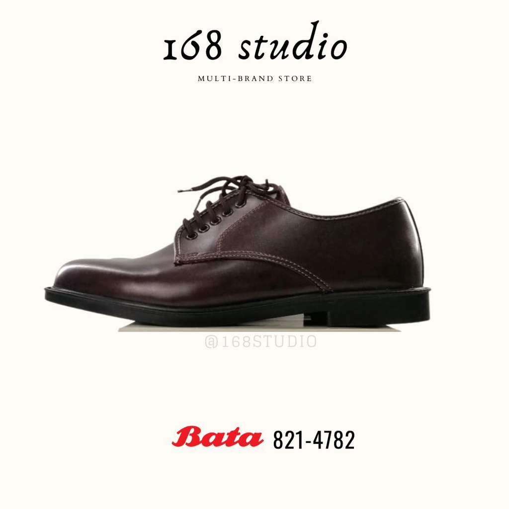 Bata รองเท้าคัชชูหนัง สีน้ำตาล แบบผูกเชือก บาจาของแท้ Size 2-12 (35-47) รุ่น 821-4781 821-4782 รองเท้าทางการ รองเท้าทำงา