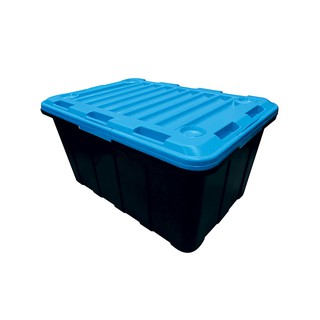 กล่องล้อเลื่อนสีดำ พร้อมฝาล็อค Black caster box with locking lid