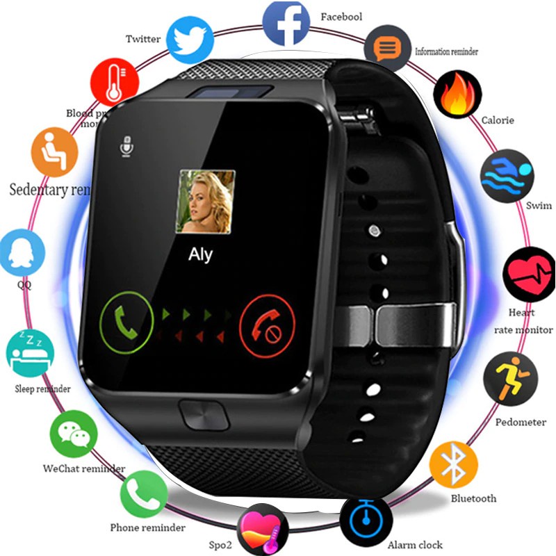 นาฬิกา casio ผู้ชาย นาฬิกาโทรศัพท์เด็ก Smart Watch Phone รุ่น DZ09กล้องนาฬิกาบูลทูธ ใส่ซิมได้ Bluetooth Smart Watch SIM