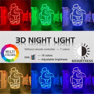 โคมไฟ Led 3 D ขนาดเล็ก Us 7 / 16 สีสําหรับตกแต่งห้องนอน