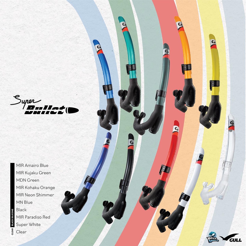 ✨Gull Snorkel รุ่น Super Bullet ท่อสำหรับดำน้ำรุ่นท็อปของ Gull