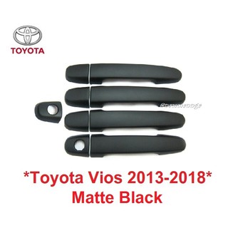 ครอบมือจับประตู TOYOTA VIOS 2013-2019 ดำด้าน  โตโยต้า วีออส ครอบมือดึง ครอบมือเปิดประตู ครอบมือจับ ครอบมือเปิด