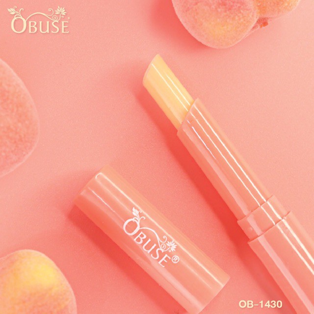 โอบิวซ์ ลิปมันเปลี่ยนสี กลิ่นพีช เรียวปากสุขภาพดี 1.7g OB1430 Obuse Sweet Peach Lip Balm - รูปที่ 2