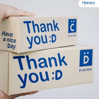 กล่องพัสดุ Thank you (20ใบ/แพ็ค) 00/0/0+4/AA/A/2A/B/2B/C/D ขนาดไปรษณีย์