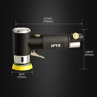 SPTA 1 "/2"/3 "สุ่ม Orbit Air Sander มินินิวเมติกเครื่องบดสำหรับขัดรถความเร็วสูง air Powered Sanding,ความเร็ว 15000RPMประกอบด้วยแผ่นขัด 15 ชิ้น กระดาษทราย 18 ชิ้น แผ่นรองพื้น 3 ชิ้น สกรู 1 และไขควง 1
