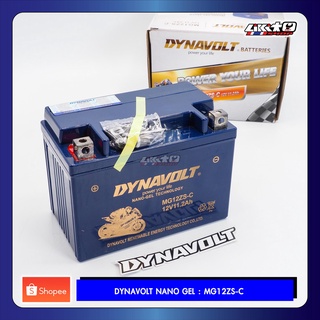 Dynavolt Battery Nano-Gel MG12ZS 12V11.2Ah แบตเตอรี่ นาโนเจล T-Max530-560 Forza300 (แบตเตอรี่มอเตอร์ไซค์)