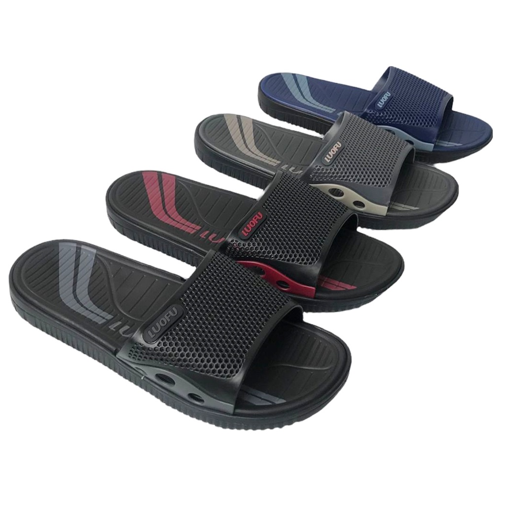 LUOFU รองเท้าแตะเจลลี่ยาง Eva สําหรับผู้ชาย Mesh Kokop E6168D-A17S [F02]