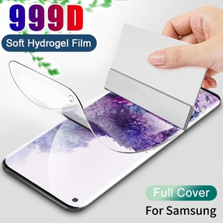 เต็มจอป้องกันหน้าจอ Hydrogel Film Samsung Galaxy Note 8 9 10 20 S8 S9 S10 S21 Plus S20 Ultra