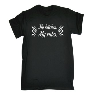 เสื้อยืด ผ้าฝ้าย พิมพ์ลาย My Kitchen My Rules Birthday สําหรับผู้ชาย