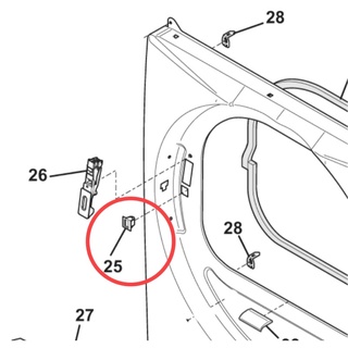 Catch,door เครื่องอบผ้า Electrolux รุ่น EDV114(ตำแหน่ง25)