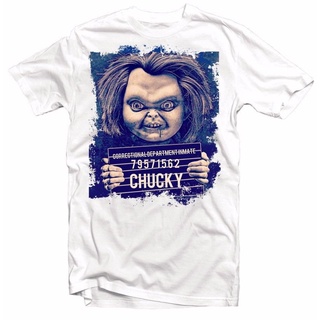 คอตต้อนคอกลมChucky Mugshot S Play Funny เสื้อยืดลําลองสําหรับผู้ชายผ้าฝ้ายแขนสั้นพิมพ์ลาย
S-5XL