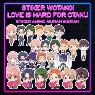 สติกเกอร์ ลายการ์ตูนอนิเมะ Wotakoi Love Is Hard for Otaku (Otaku ni Koi wa Muzukashii) - ddu-du sticker