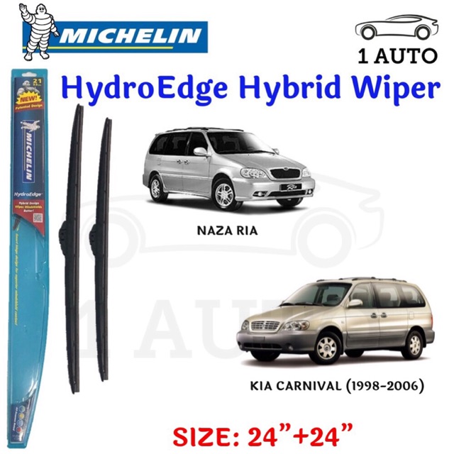 MICHELIN HYDROEDGE HYBRID WIPER - NAZA IRA, KIA CARNIVAL (1998-2006) (24+24)