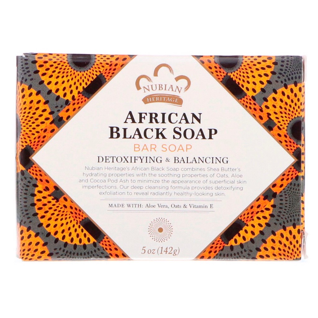 Nubian Heritage, African Black Bar Soap, 5 oz (142 g)