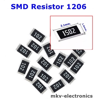 (100ตัว) 750R , 750โอห์ม , 7500 , SMD Resistor ยาวกว้าง3.1x1.6mm. 1% 1/4วัตต์ (รหัสสินค้า M03028)