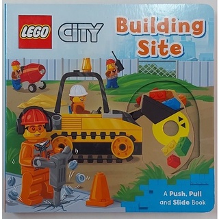 หนังสือภาษาอังกฤษสำหรับเด็ก Push Pull Slide Board Book ของสำนักพิมพ์  Macmillan ชุด LEGO