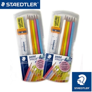 สเตทเลอร์ ชุด กล่องพาสติก ดินสอ เซ็ตดินสอ พาสเทล Staedtler 13243 SET 5 จำนวน 8 ชิ้้น