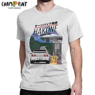 เสื้อยืดผ้าฝ้าย เสื้อยืดลําลอง ผ้าฝ้าย แขนสั้น คอกลม พิมพ์ลาย Hakone Skyline R32 Gtr Jdm สําหรับผู้ชาย