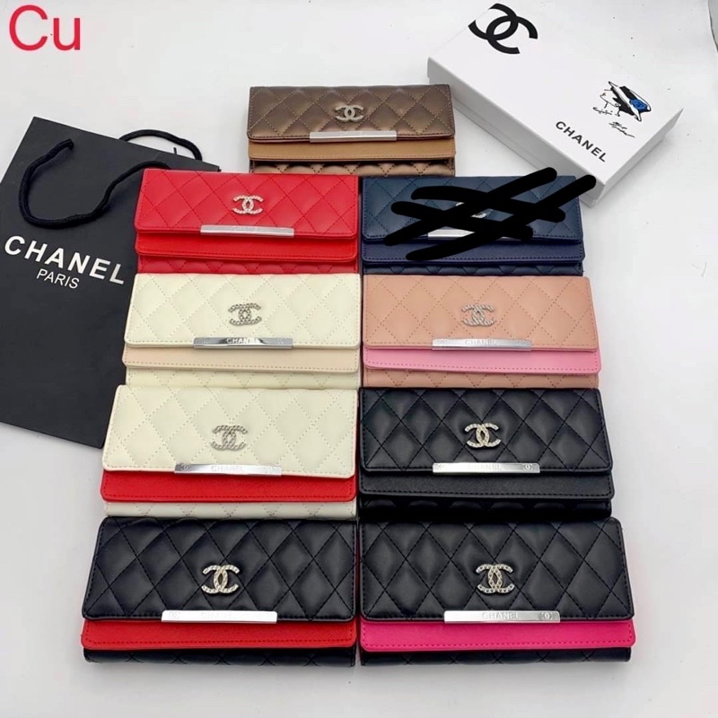 กระเป๋าตังค์ชาแนล Chanel wallet กระเป๋าตังค์พับใบยาว ใส่บัตร