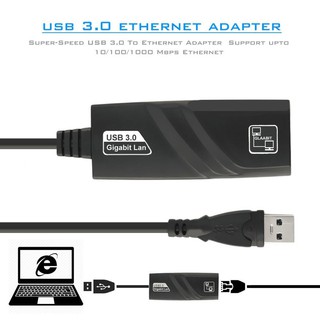 USB 3.0 to RJ45 Gigabit Lan 10/100/1000 Ethernet Adapter แปล…
