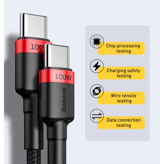 Baseus Cafule สายชาร์จ 60W/100W Type-C to Type-C ชาร์จเร็ว PD Charge