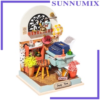 [Sunnimix] ของเล่นบ้านตุ๊กตาเฟอร์นิเจอร์ไม้ 3D สําหรับเด็ก