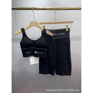 Alexander Wang and elegant 22 summer high waist all-match shorts suit camisole yoga sports underwear 2022