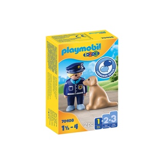 Playmobil 70408 Police Officer with Dog แอ็คชั่นฟิกเกอร์ 123 เจ้าหน้าที่ตำรวจพร้อมสุนัข