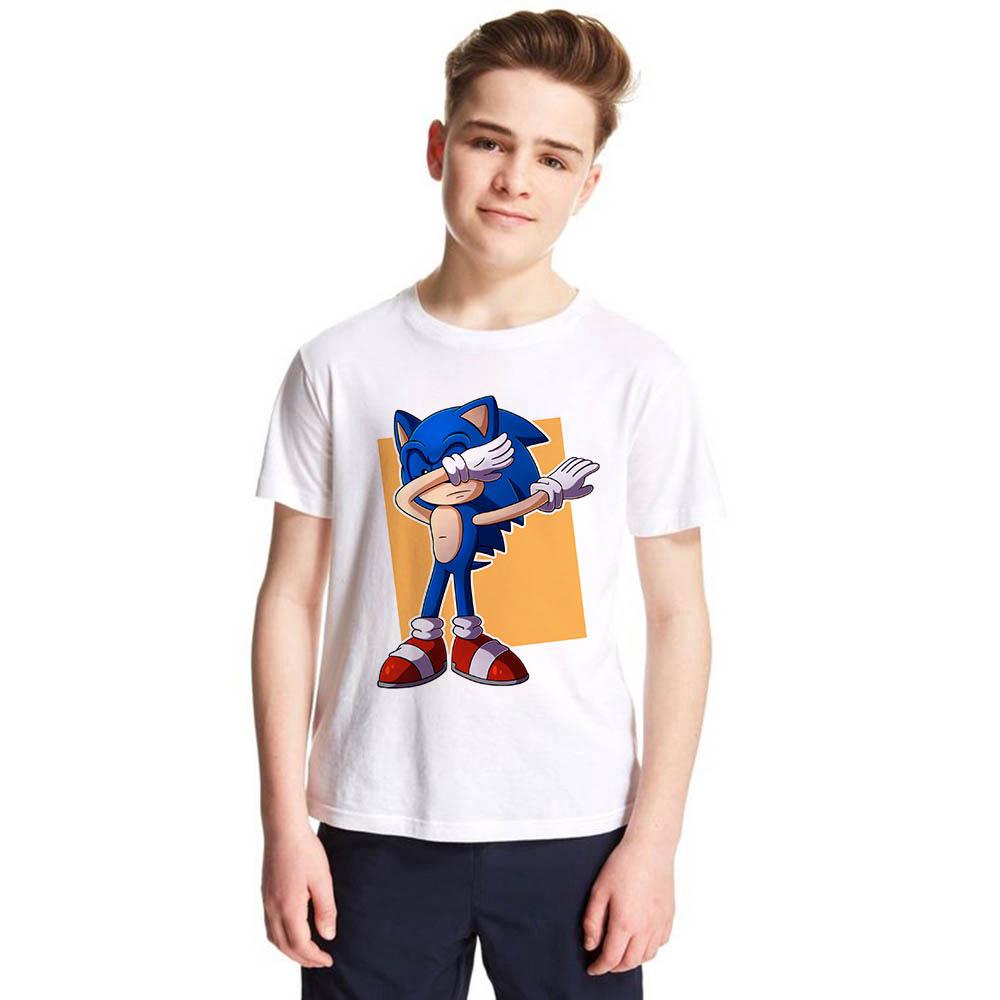 เสื้อยืดแขนสั้น sonic the hedgehog สําหรับเด็ก