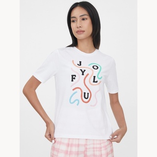 สไตล์มินิมอล Pomelo เสื้อทีเชิ้ตเป็นมิตรต่อสิ่งแวดล้อมพิมพ์ลาย Joyful เสื้อยืด ผู้หญิง คนดังสามารถปรับแต่งได้