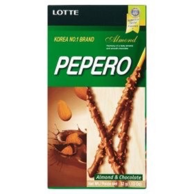 🌟3 กล่อง 100 บาท🌟 Lotte Pepero Almond&amp;Chocolate