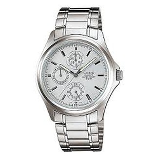 CASIO- MTP-1246D-7AVDF เรือนสีเงินสายสเตลเลส-6เข็ม