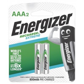 ถ่านชาร์จ 3A(800mAh) Rechargeรุ่น Extreme  Energizer(USA)แท้ มีมอก. Pack2