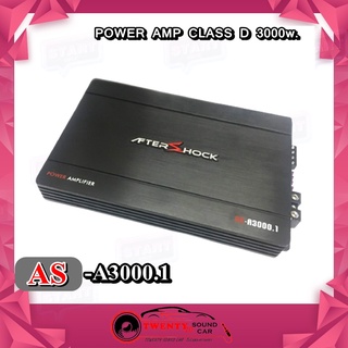 Power Amp Class D 3000W. AFTER SHOCK รุ่น AS-A3000.1 CLASS D 3000w.MAX สีดำ ดันดอกซับเบส 10นิ้ว 12นิ้ว 15นิ้ว ได้สบาย