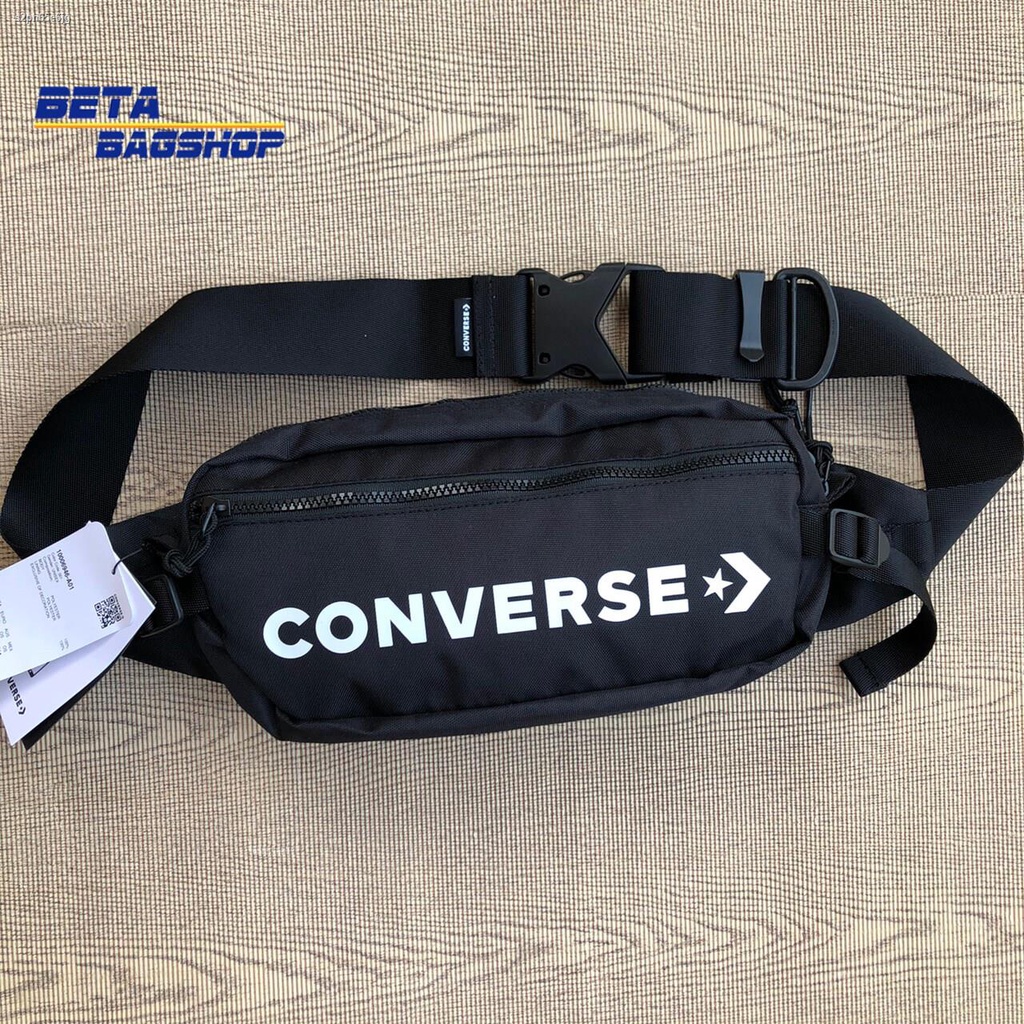 [ Converse แท้ 100% ] กระเป๋า Converse คาดเอว / กระเป๋าคาดเอว Converse รุ่น 1260001636BK สีดำ