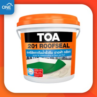 TOA 201 รูฟซีล ทีโอเอ Roofseal ขนาด 1 กก. สีกันน้ำรั่วซึม สีกันซึม หลังคารั่ว ดาดฟ้ารั่ว อะคริลิคกันรั่วซึม กันซึมหลังคา