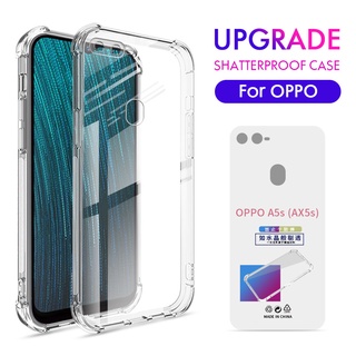 TPU เคสใสกันกระแทก สำหรับ OPPO A12E A15 A15S A16 A16E A17 A17K A1K A3S A5 AX5 A5S A7 A12 A31 A32 A33 A53 A53S A52 A72 A92 A54 A74 A57 A77S A73 A76 A77 A78 A83  A93 A95 A96 A5 A9 Reno 8 7 6 Pro 8T 8Z 7Z 6 6Z 5 5F 4 4F 3 2 2F