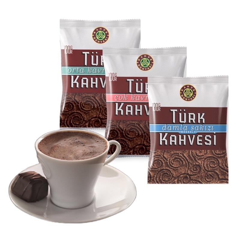 กาแฟตุรกีคั่วบด ขนาด 100 กรัม / Kahve Dünyası