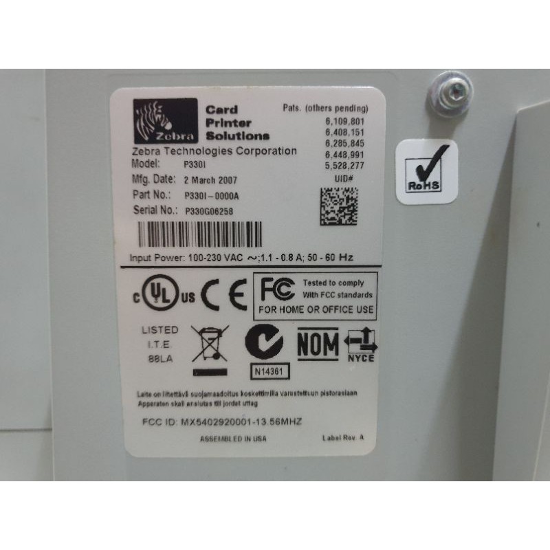 เครื่องพิมพ์บัตร Zebra P330i มือสอง ใช้งานปกติ สภาพสวย - ayehanghang ...
