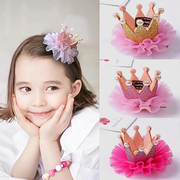 Girl Crown Hairpin Princess Hairpin Birthday Headwear กิ๊บมงกุฎเจ้าหญิงวันเกิด