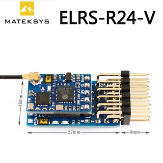 Matek ELRS-R24-V R24V ELRS 2.4G 7CH PWM เซนเซอร์วัดตัวแปรรับสัญญาณ VARIO พร้อมตัวแปลง CRSF-PWM-V สําหรับเครื่องร่อนบังคับวิทยุ