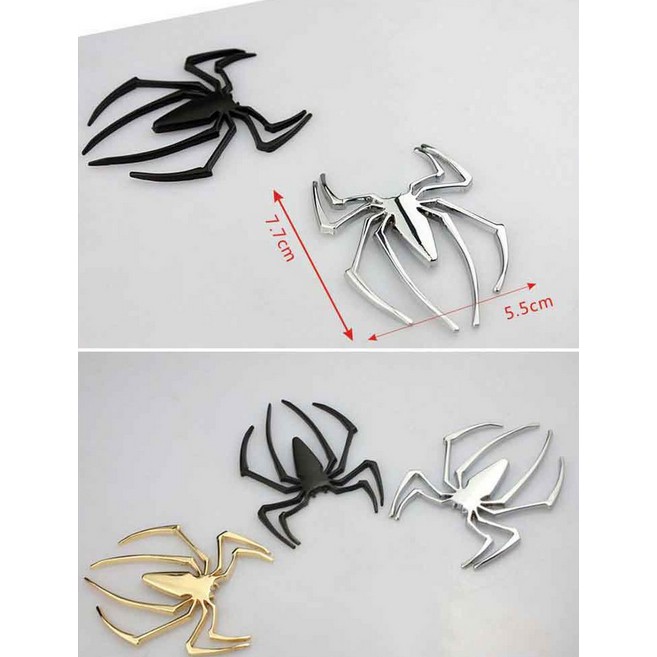 โลโก้แมงมุม แต่งท้ายรถ งานโลหะ Car animal body sticker Spider-Man car logo Spider car tail for honda