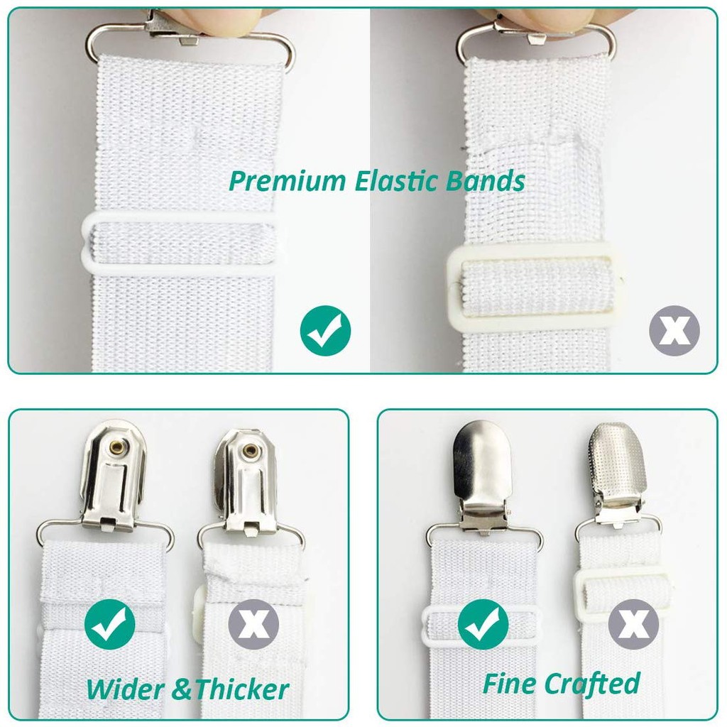 Bed Clip สายรัดมุมผ้าปูที่นอน สายรัดผ้าปูที่นอน สายรัดมุมเตียงนอน  มี 4 ชิ้น (1 เซต มี 4 เส้น) - รูปที่ 5