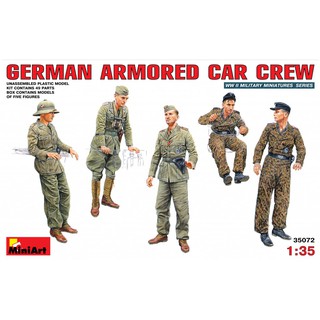 โมเดลฟิกเกอร์ทหาร MiniArt 1/35 MI35072 German Armored Car Crew