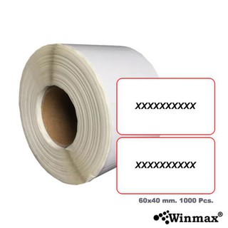 [สินค้าคุณภาพ] Winmax-P906 Sticker Barcode สติ๊กเกอร์บาร์โค้ด ขนาด 60x40mm 1000 ดวง