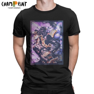 เสื้อยืดแขนสั้น ผ้าฝ้าย พิมพ์ลายอนิเมะ Jojos Bizarre Adventure Jotaro เหมาะกับของขวัญวันเกิด สไตล์ญี่ปุ่น สําหรับผู้ชายS