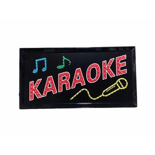 ป้ายไฟ LED KARAOKE ขนาด48*25ซม. ตัวอักษรไฟกระพริบ,ป้ายไฟสำเร็จรูป,อักษรตกแต่งหน้าร้าน
