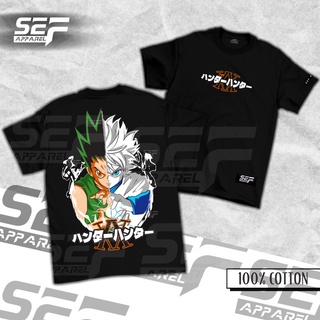 เสื้อยืด cotton Sef Apparel Hunter X Hunter Gon Killua T -shirts Unisex Cotton Fabric