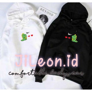 เสื้อแจ็กเก็ตกันหนาว มีฮู้ด ลาย DINO CUTE BU- BU- KAWAII UNISEX Can สําหรับคู่รัก