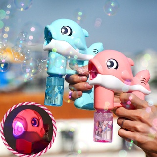 เอฟเฟกต์ปลาโลมาฟองปืนแบตเตอรี่รูปแสงสามสีเป่าตัวเลือกการใช้ง…